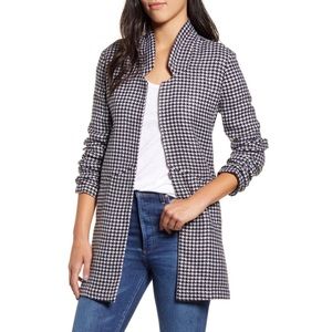 3 for $20 Caslon Houndstooth Plaid Double Weave Open Front Blazer Jacket Long